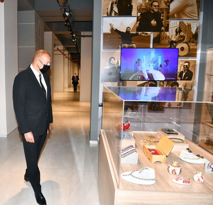 Azerbaijani president attends inauguration of DOST center in Absheron (PHOTO)