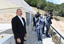 Azerbaijani president views activity of Chovdar integrated regional processing area of AzerGold in Dashkasan district (PHOTO)