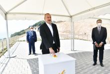 Azerbaijani president views activity of Chovdar integrated regional processing area of AzerGold in Dashkasan district (PHOTO)