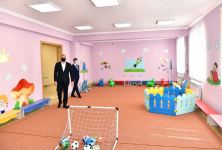 President Ilham Aliyev inaugurates 200-seat orphanage-kindergarten in Naftalan city (PHOTO)