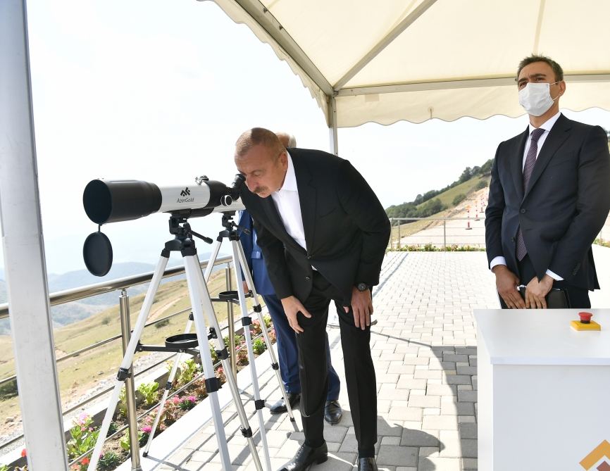 Azerbaijani president views activity of Chovdar integrated regional processing area of AzerGold in Dashkasan district (PHOTO)