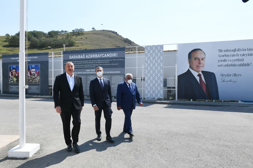 Azerbaijani president views activity of Chovdar integrated regional processing area of AzerGold in Dashkasan district (PHOTO)