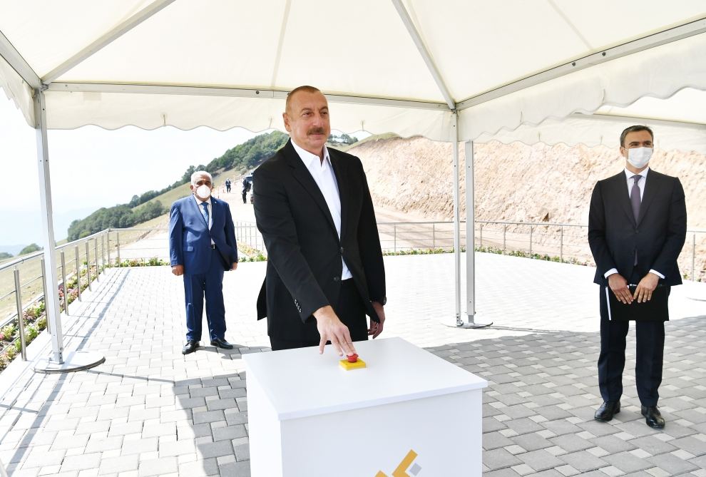 Azerbaijani president views activity of Chovdar integrated regional processing area of AzerGold in Dashkasan district (PHOTO)