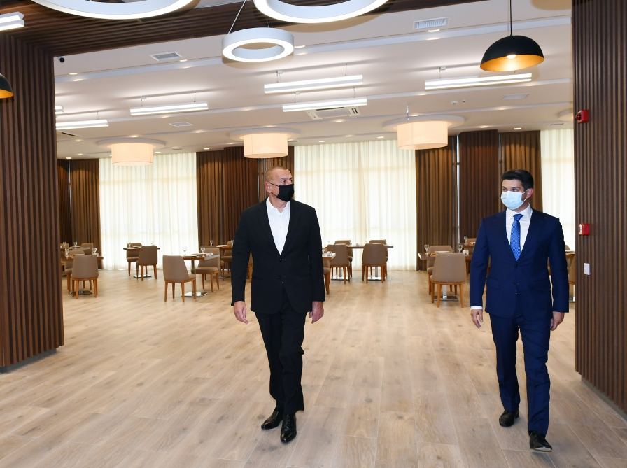 President Ilham Aliyev attends opening of Naftalan Central Sanatorium (PHOTO)