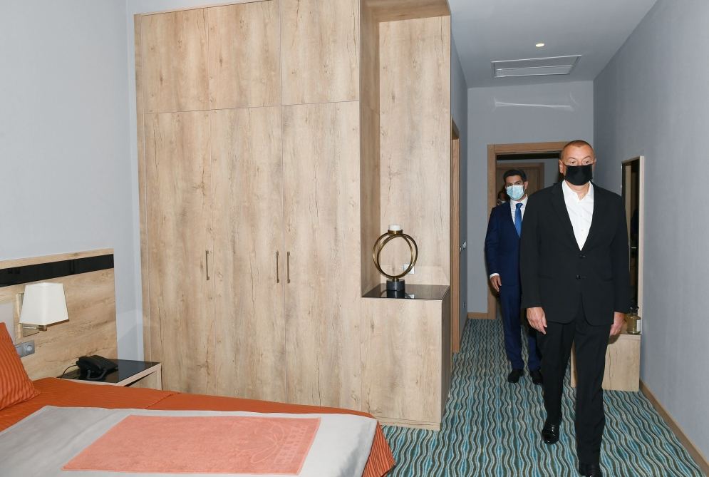 President Ilham Aliyev attends opening of Naftalan Central Sanatorium (PHOTO)