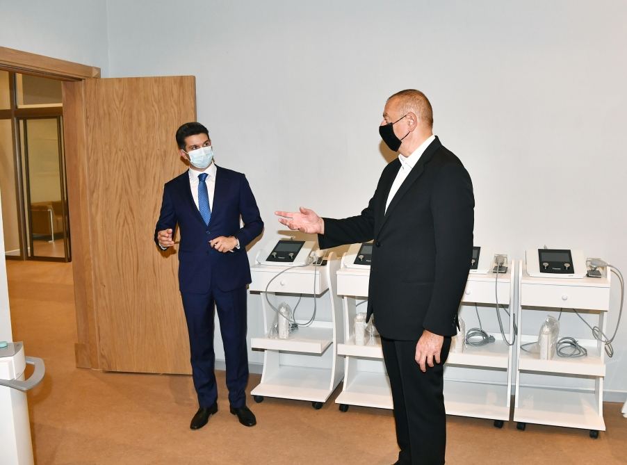 President Ilham Aliyev attends opening of Naftalan Central Sanatorium (PHOTO)