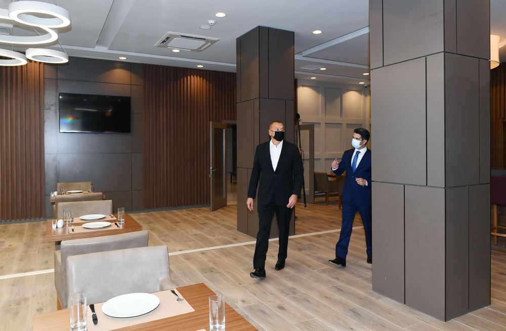 President Ilham Aliyev attends opening of Naftalan Central Sanatorium (PHOTO)