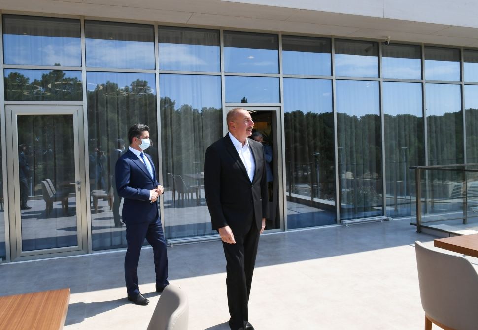 President Ilham Aliyev attends opening of Naftalan Central Sanatorium (PHOTO)