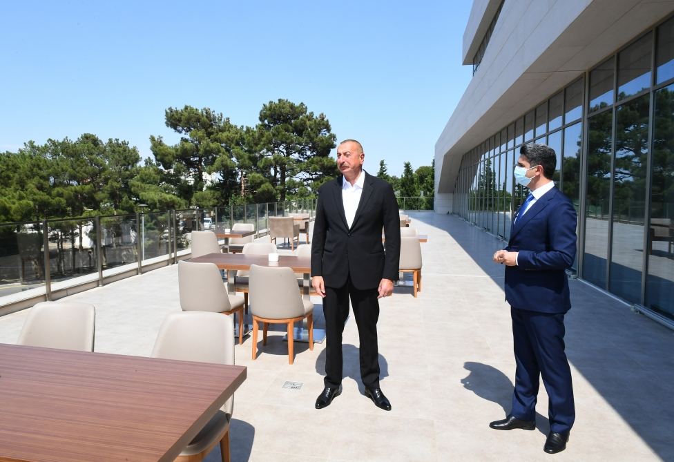 President Ilham Aliyev attends opening of Naftalan Central Sanatorium (PHOTO)