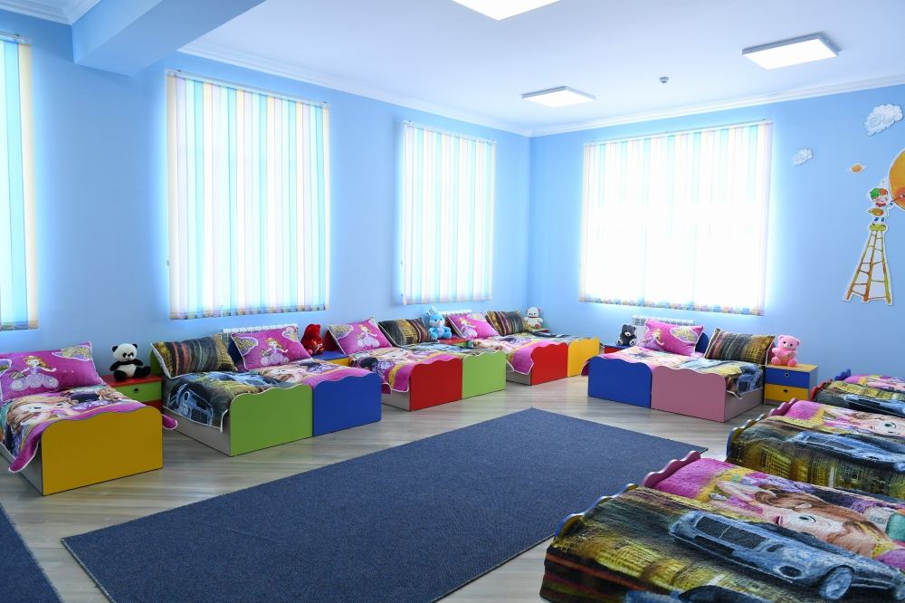 President Ilham Aliyev inaugurates 200-seat orphanage-kindergarten in Naftalan city (PHOTO)