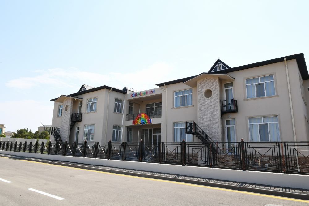 President Ilham Aliyev inaugurates 200-seat orphanage-kindergarten in Naftalan city (PHOTO)