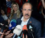 Здание Центра Гейдара Алиева освещено цветами флага Турции (ФОТО)