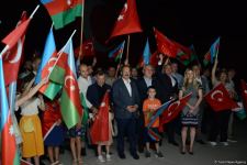 Здание Центра Гейдара Алиева освещено цветами флага Турции (ФОТО)