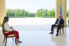 President Ilham Aliyev was interviewed by CNN Turk TV channel (PHOTO)