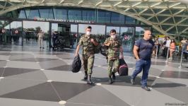 Группа азербайджанских пожарных, отправленных в Турцию для борьбы с лесными пожарами, вернулась на родину (ФОТО)
