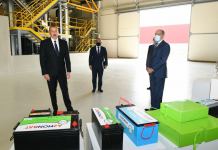 President Ilham Aliyev attends launches Azmonbat enterprise in Sumgayit Chemical Industrial Park (PHOTO)