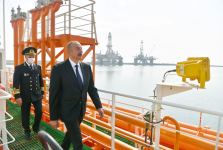 Президент Ильхам Алиев принял участие в церемонии сдачи в эксплуатацию нефтеналивного танкера «Кяльбаджар» (ФОТО/ВИДЕО)