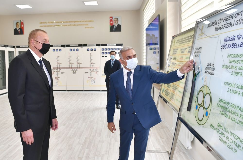Президент Ильхам Алиев принял участие в открытии подстанции "Бузовна-1" в Хазарском районе Баку (ФОТО/ВИДЕО)