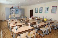 President Ilham Aliyev views conditions created at secondary school No 71 in Sabunchu district (PHOTO)
