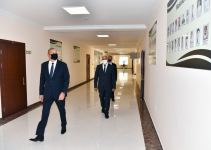 President Ilham Aliyev views conditions created at secondary school No 71 in Sabunchu district (PHOTO)