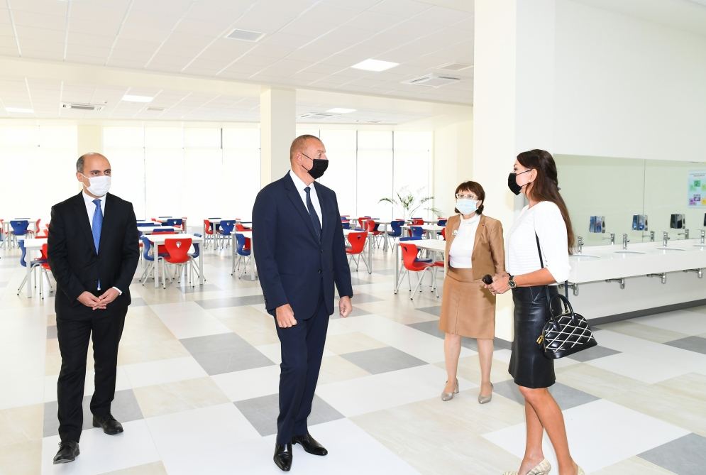 Azerbaijani president, first lady attend inauguration of new building of Baku European Lyceum (PHOTO)