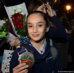 Azerbaijani gymnasts bring medals of European Championship to Baku (PHOTO)