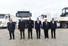 Azerbaijani president lays foundation for joint service center of KAMAZ  and Ganja Automobile Plant in Jabrayil (PHOTO)