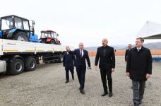 Azerbaijani president lays foundation for joint service center of KAMAZ  and Ganja Automobile Plant in Jabrayil (PHOTO)