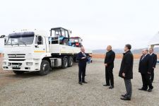 Azerbaijani president lays foundation for joint service center of KAMAZ  and Ganja Automobile Plant in Jabrayil (PHOTO)