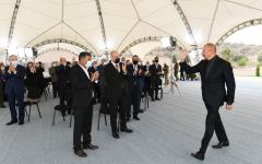 Президент Ильхам Алиев встретился с представителями общественности Джебраильского района,  заложил фундамент мемориального комплекса и дал старт восстановлению города Джебраил (ФОТО)