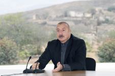 Президент Ильхам Алиев встретился с представителями общественности Джебраильского района,  заложил фундамент мемориального комплекса и дал старт восстановлению города Джебраил (ФОТО)