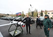 Знаменательные кадры: Президент Ильхам Алиев осмотрел БПЛА Harop в Джебраиле (ФОТО/ВИДЕО)