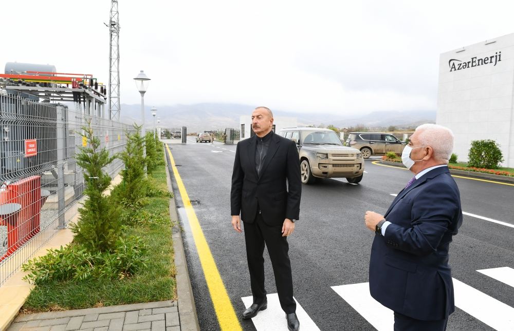 President Ilham Aliyev attends inaugurating of 'Jabrayil' substation (PHOTO)