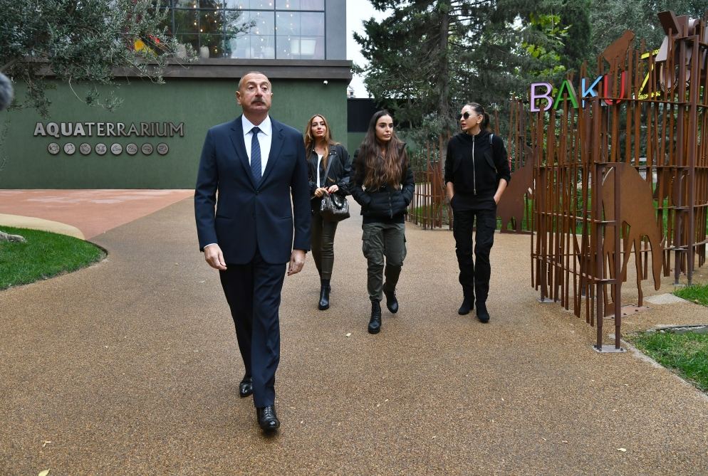 President Ilham Aliyev and First Lady Mehriban Aliyeva attend inauguration of Baku Zoological Park after reconstruction (PHOTO)