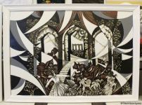 "Посвящение Агдаму" – триптих народного художника Арифа Гусейнова (ФОТО)