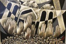 "Посвящение Агдаму" – триптих народного художника Арифа Гусейнова (ФОТО)