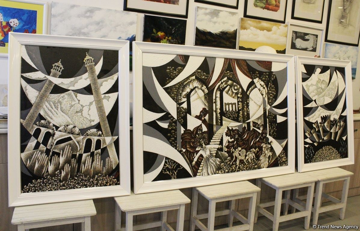 "Посвящение Агдаму" – триптих народного художника Арифа Гусейнова (ФОТО)
