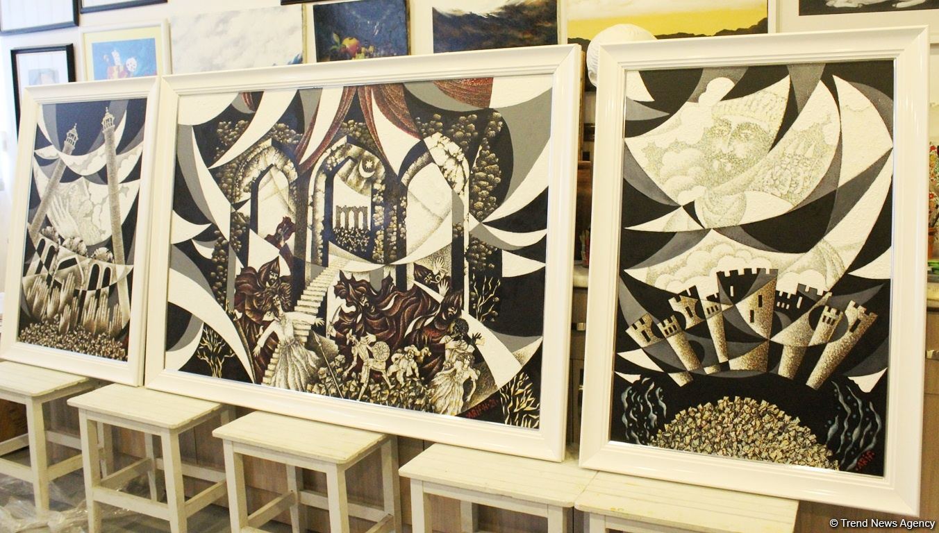 "Посвящение Агдаму" – триптих народного художника Арифа Гусейнова (ФОТО)