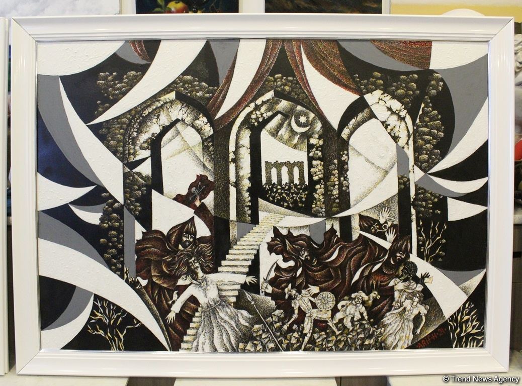 "Посвящение Агдаму" – триптих народного художника Арифа Гусейнова (ФОТО)
