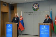 В Баку прошла совместная пресс-конференция глав МИД Азербайджана и Словакии (ФОТО/ВИДЕО)