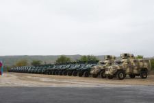 President Ilham Aliyev and First Lady Mehriban Aliyeva view conditions created at military unit complex in Zangilan district (PHOTO)