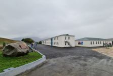 President Ilham Aliyev and First Lady Mehriban Aliyeva view conditions created at military unit complex in Zangilan district (PHOTO)