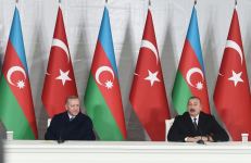 Президенты Азербайджана и Турции выступили с заявлениями для прессы в Зангилане (ФОТО/ВИДЕО)