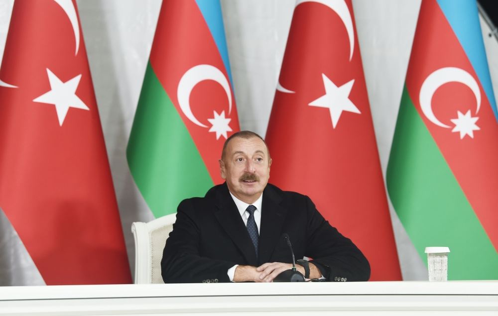 Президенты Азербайджана и Турции выступили с заявлениями для прессы в Зангилане (ФОТО/ВИДЕО)