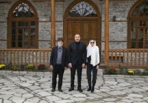 President Ilham Aliyev, First Lady Mehriban Aliyeva view reconstruction work carried out at Badoyun Mosque (FOTO)