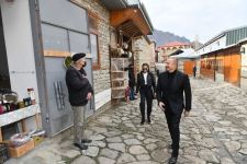 President Ilham Aliyev, First Lady Mehriban Aliyeva view reconstruction work carried out at Badoyun Mosque (FOTO)