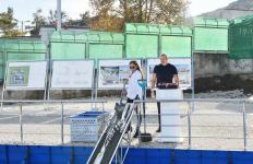 President Ilham Aliyev, First Lady lay foundation of Shusha District Central Hospital (PHOTO/VIDEO)