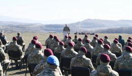 Президент Азербайджана, Верховный главнокомандующий Вооруженными силами Ильхам Алиев выступил перед военнослужащими в Шуше (ФОТО/ВИДЕО)