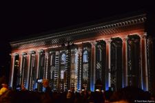 На здании Музейного центра в Баку продемонстрирована видеопроекция по случаю Дня Победы Азербайджана (ФОТО)