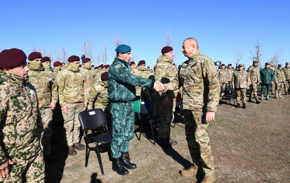 Президент Азербайджана, Верховный главнокомандующий Вооруженными силами Ильхам Алиев выступил перед военнослужащими в Шуше (ФОТО/ВИДЕО)